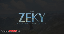 دانلود فونت انگلیسی ساده  Zeky Typeface Font