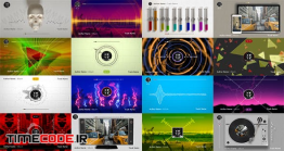 دانلود پروژه آماده افتر افکت : 50 رقص نور Audio Spectrum Music Visualizers
