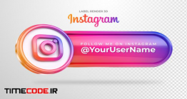 دانلود آیکون نمایش آدرس صفحه اینستاگرام Banner Icon Instagram Follow Me