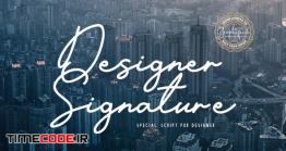 دانلود فونت انگلیسی گرافیکی به سبک امضا Designer Signature Font