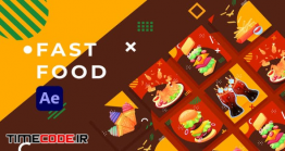 دانلود پروژه آماده افتر افکت : تیزر موشن گرافیک فست فود Fast Food Product Promo
