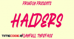 دانلود فونت انگلیسی گرافیکی  Halders – Playfull Typeface