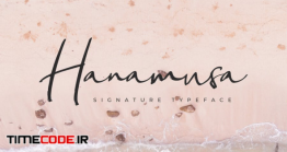 دانلود فونت انگلیسی گرافیکی به سبک امضا Hanamusa Signature Font