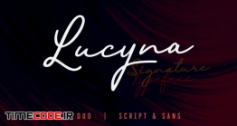 دانلود فونت انگلیسی دست نویس سرهم  Lucyna Font Duo