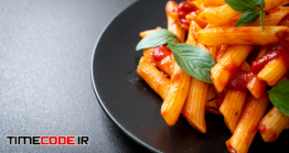 دانلود عکس پاستا با سوس گوجه فرنگی Penne Pasta In Tomato Sauce