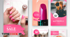 pink fashion make up instagram stories template 3892211 32 16 532
