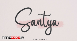 دانلود فونت انگلیسی دستنویس پیوسته Santya – Sexy Script