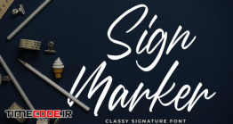 دانلود فونت انگلیسی گرافیکی به سبک امضا Sign Marker – Classy Signature Font