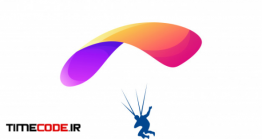 دانلود طرح آماده لوگو چتر بازی Skydiving Logo Design Vector