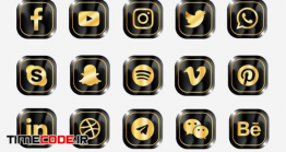 دانلود آیکون شبکه های اجتماعی Social Media Modern Web Icons Set