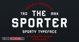 دانلود فونت انگلیسی گرافیکی  Sporter – Sporty Display Typeface