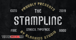 دانلود فونت انگلیسی کلاسیک  Stampline – Stencil Typeface