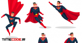 دانلود ست آیکون سوپرمن  Superhero Action Icons Set