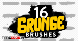 دانلود 16 براش قلمو فتوشاپ Grunge Brushes
