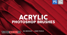 دانلود 30 براش بافت آکریلیک فتوشاپ Acrylic Photoshop Stamp Brushes Vol. 2