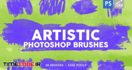 دانلود 30 براش جوهری برای فتوشاپ Artistic Photoshop Stamp Brushes