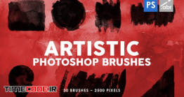 دانلود 30 براش جوهر فتوشاپ Artistic Photoshop Stamp Brushes Vol.2