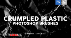 30 crumpled plastic photoshop stamp brushes 41151 21 19 328