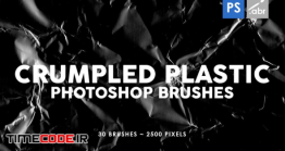 دانلود 30 براش پلاستیک برای فتوشاپ Crumpled Plastic Photoshop Stamp Brushes