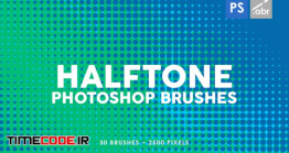دانلود 30 براش خط و نقطه فتوشاپ Halftone Gradients Photoshop Stamp Brushes