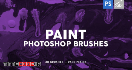 دانلود 30 براش فتوشاپ با تکسچر رنگ روغن Paint Texture Photoshop Brushes Vol. 3
