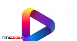 دانلود فایل لایه باز لوگو با نشان پلیر ویدیو 3d Colorful Play Button Media Video Player Logo Template