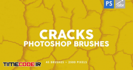دانلود 45 براش شکستگی فتوشاپ Cracks Photoshop Stamp Brushes