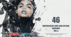 46 watercolor lines and splash brushes vol 3 13290 38 01 266