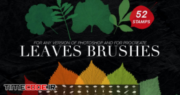 دانلود 52 براش برگ درخت برای فتوشاپ Leaves Photoshop Stamp Brushes