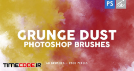 دانلود 60 براش دود رنگی برای فتوشاپ Grunge Dust Photoshop Stamp Brushes
