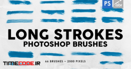 دانلود 66 براش قلمو جوهری فتوشاپ Long Ink Strokes Photoshop Stamp Brushes