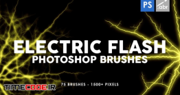 دانلود 75 براش صاعقه و الکتریسیته فتوشاپ Electric Flash Photoshop Stamp Brushes