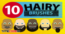 دانلود 10 براش مو فتوشاپ Hairy Photoshop Brushes