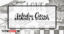 دانلود براش استامپ برای فتوشاپ Media Circus PS Brushes & Stamps | Photoshop