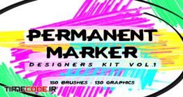 دانلود براش ماژیک فتوشاپ Permanent Marker Designers Kit