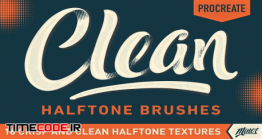 دانلود براش پروکریت نقطه ای Procreate Clean Halftone Brushes