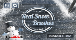 دانلود براش برف فتوشاپ Real Snow Brushes For Photoshop