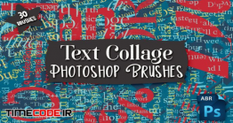 دانلود 30 براش تایپوگرافی فتوشاپ Text Collage Photoshop Brushes