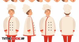 دانلود وکتور کاراکتر آشپز Chef Characters Body Parts