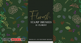 دانلود 10 براش گل برای فتوشاپ Florush Stamp Brushes