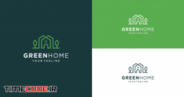 دانلود فایل لایه باز لوگو مسکن و املاک Green House Logo Real Estate Template