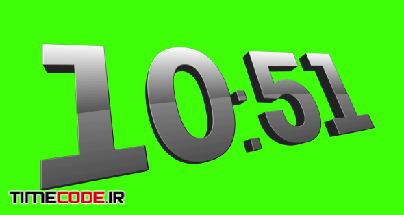دانلود پرده سبز فوتیج شمارش معکوس Green Screen Countdown Timer – تایم کد