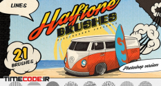 halftone lines vintage photoshop brushes 39734 15 23 976