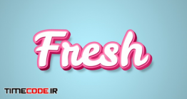 دانلود رایگان استایل متن فتوشاپ Pink Fresh Style Text Effect Free Psd