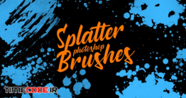 دانلود 15 براش چکیدن رنگ فتوشاپ Splatter Stamp Photoshop Brushes