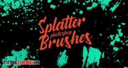 دانلود براش لکه رنگ برای فتوشاپ Splatter Stamp Photoshop Brushes