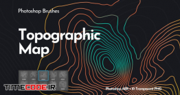 دانلود براش نقشه توپوگرافی فتوشاپ Topographic Map Photoshop Brushes