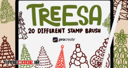دانلود 20 براش درخت برای فتوشاپ Treesa – Stamp Brush Procreate