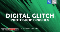 30 digital glitch photoshop stamp brushes 25345 49 35 254