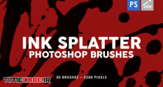 30 ink splatter photoshop stamp brushes vol 1 45344 20 50 689